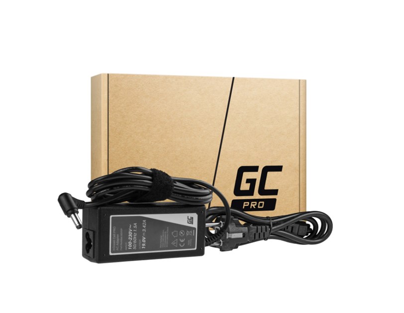 Green Cell PRO (AD25P) AC adapter 65W, 19V/3.42A, 5.5mm-2.5mm za Asus R510C R510L R556L X550C X550L Toshiba Satellite C650 L750