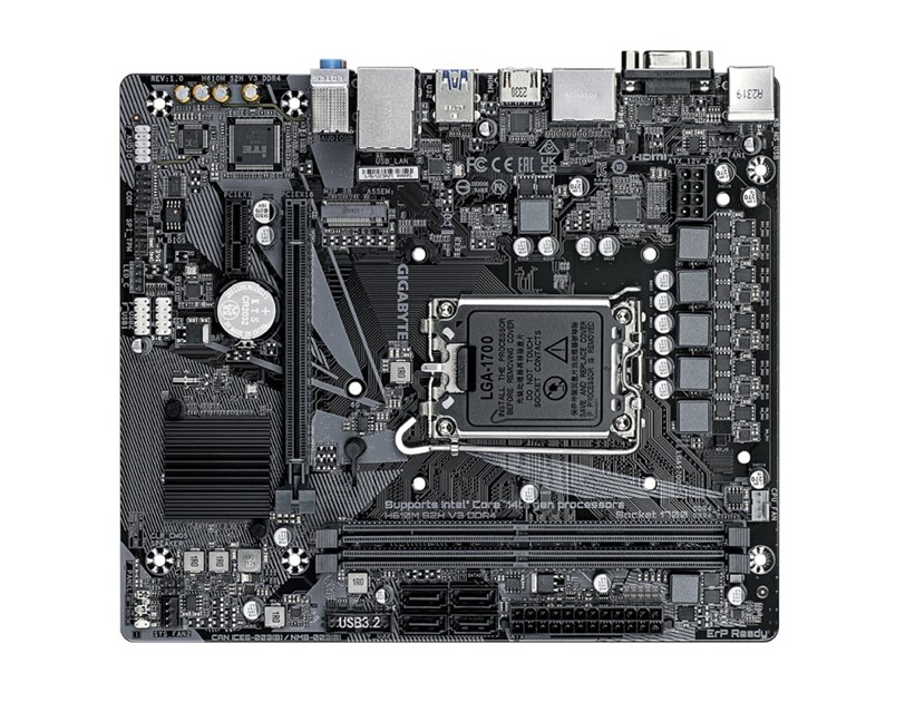 Gigabyte MB H610M S2H V3 DDR4, S.1700, 2xDDR4/3200, PCIe 4.0, G-LAN, VGA/HDMI/2×DP, mATX