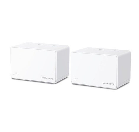Mercusys Halo H80X(2-Pack) AX3000 Whole Home Mesh WiFi 6, Dual-Band 574Mbps/2402Mbps (2.4GHz/5GHz), 802.11ax/n/b/g 2.4 GHz - 802.11ax/ac/n/a 5 GHz, 3×G-LAN, Mercusys app
