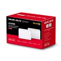 Mercusys Halo H80X(2-Pack) AX3000 Whole Home Mesh WiFi 6, Dual-Band 574Mbps/2402Mbps (2.4GHz/5GHz), 802.11ax/n/b/g 2.4 GHz - 802.11ax/ac/n/a 5 GHz, 3×G-LAN, Mercusys app