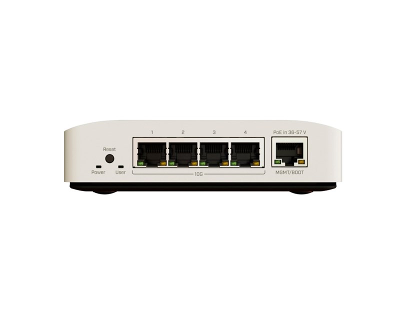 MikroTik 10 Gigabit Ethernet preklopnik (Switch) CRS304-4XG-IN, 98DX2528 2-core 1200 MHz CPU, ARM 64bit, 512 MB RAM, 32 MB FLASH,  4x10G-LAN ports POE-IN, DIN rail mount