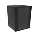 Canovate 18U 600x450x898 SINGLE zidni ormar s bočnim stranama koje se mogu otvoriti izvana, crni (WS3O-9-186DF)