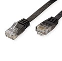 Roline VALUE UTP mrežni flat kabel Cat.6/Class E, 5.0m, crni