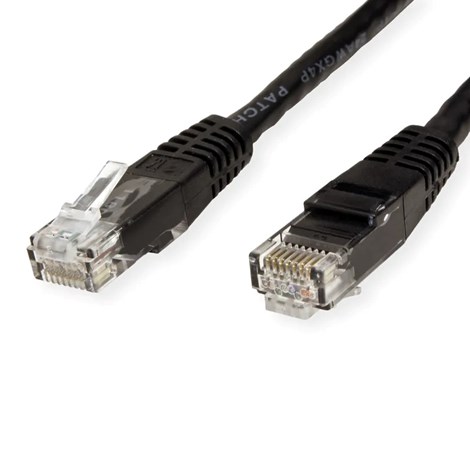 Roline VALUE UTP mrežni kabel Cat.6, 0.5m, crni