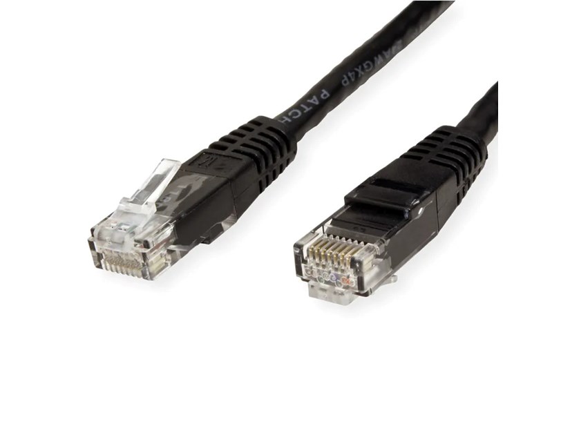Roline VALUE UTP mrežni kabel Cat.6, 0.5m, crni