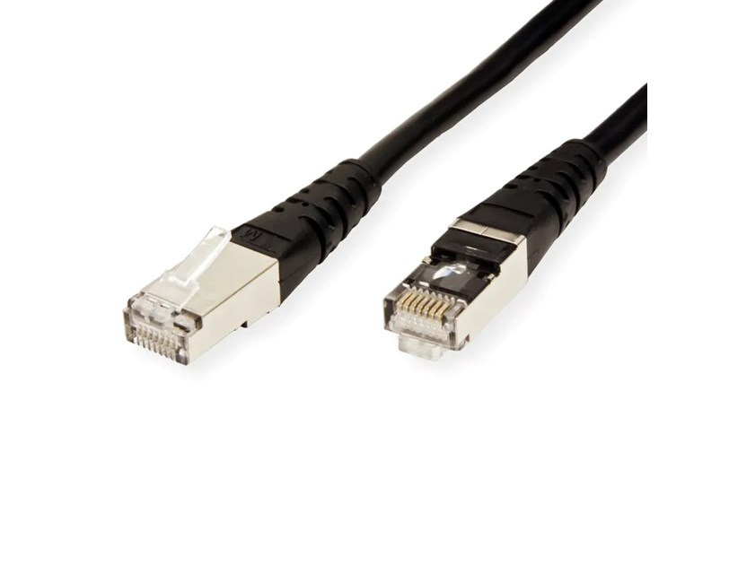 Roline S/FTP (PiMF) Cat.6 mrežni kabel oklopljeni, 0.5m, crni