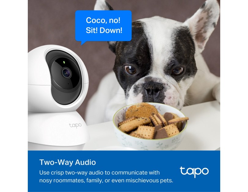 TP-Link Tapo C200P2 kamera FHD, H.264, 360°/114° Pan/Tilt, Advanced Night Vision, microSD, dvosmjerni audio, detekcija pokreta, Wi-Fi, Tapo app