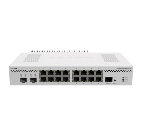 Mikrotik Cloud Core Router 2004-16G-2S+PC, Cortex A57 1.7GHz CPU, 4GB RAM, 128MB NAND,16×G-LAN, 2×SFP+, desktop kučište, PSU, rackmount, RouterOS L6
