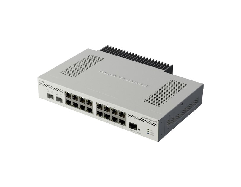 Mikrotik Cloud Core Router 2004-16G-2S+PC, Cortex A57 1.7GHz CPU, 4GB RAM, 128MB NAND,16×G-LAN, 2×SFP+, desktop kučište, PSU, rackmount, RouterOS L6