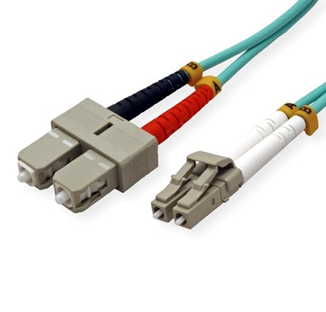 Roline VALUE optički kabel 50/125µm LC/SC Duplex, OM3, 5.0m, tirkizni