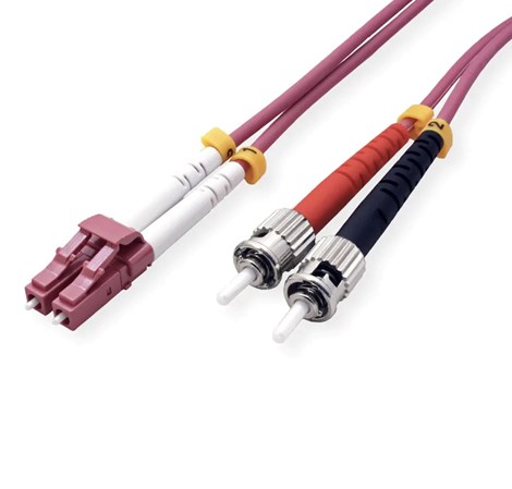 Roline VALUE optički kabel 50/125µm LC/ST Duplex, OM4, 5.0m, ljubičasti