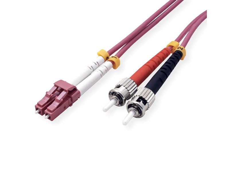 Roline VALUE optički kabel 50/125µm LC/ST Duplex, OM4, 5.0m, ljubičasti