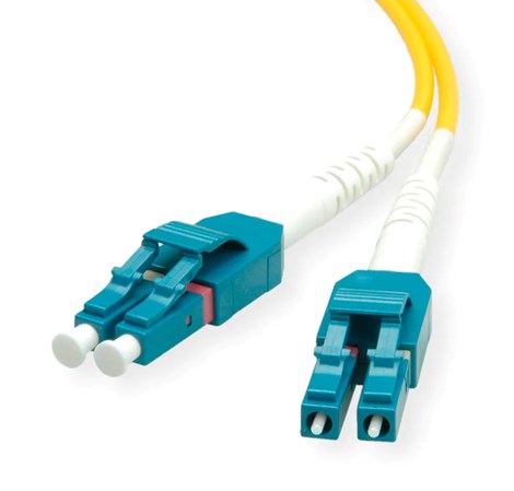 Roline optički kabel 9/125µm LC/LC singlemode Duplex, LSOH, OS2, 5.0m, žuti