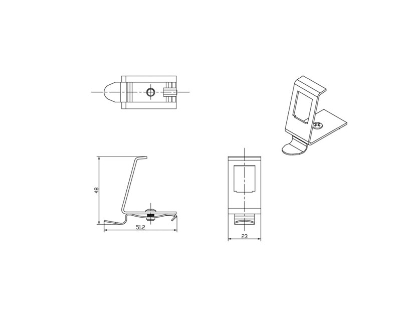 Roline DIN rail adapter (prazni) za 1 Keystone modul
