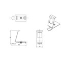 Roline DIN rail adapter (prazni) za 1 Keystone modul