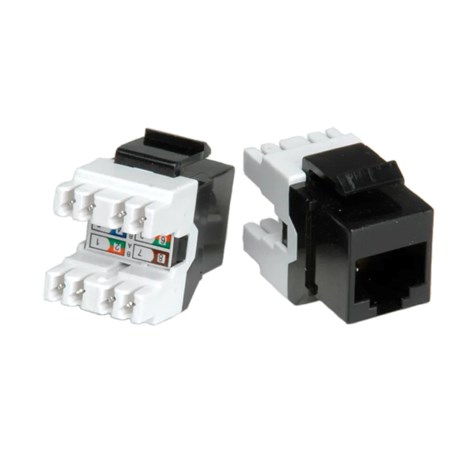 Roline RJ45 Keystone konektor Cat.5e/Class D, UTP, crni
