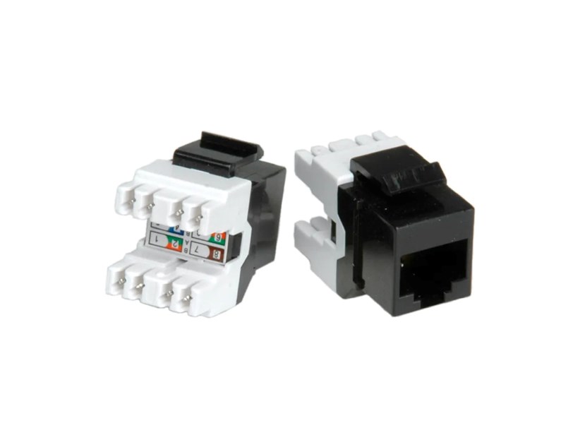 Roline RJ45 Keystone konektor Cat.5e/Class D, UTP, crni