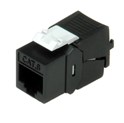 Roline RJ45 Keystone konektor Cat.6/Class E, UTP (tool-free), crni