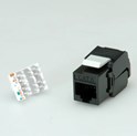 Roline RJ45 Keystone konektor Cat.6/Class E, UTP (tool-free), crni