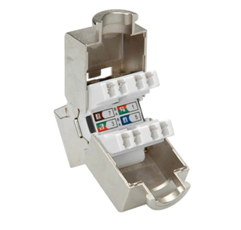 Roline RJ45 Keystone konektor Cat.6/Class E, STP (tool-free), srebrni