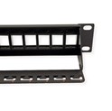 Roline 24-portni Patch Panel (prazni) 19" Keystone UTP Cat.5e/6/Class E, crni