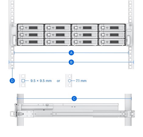 Synology RKS-02 set vodilica - klizne