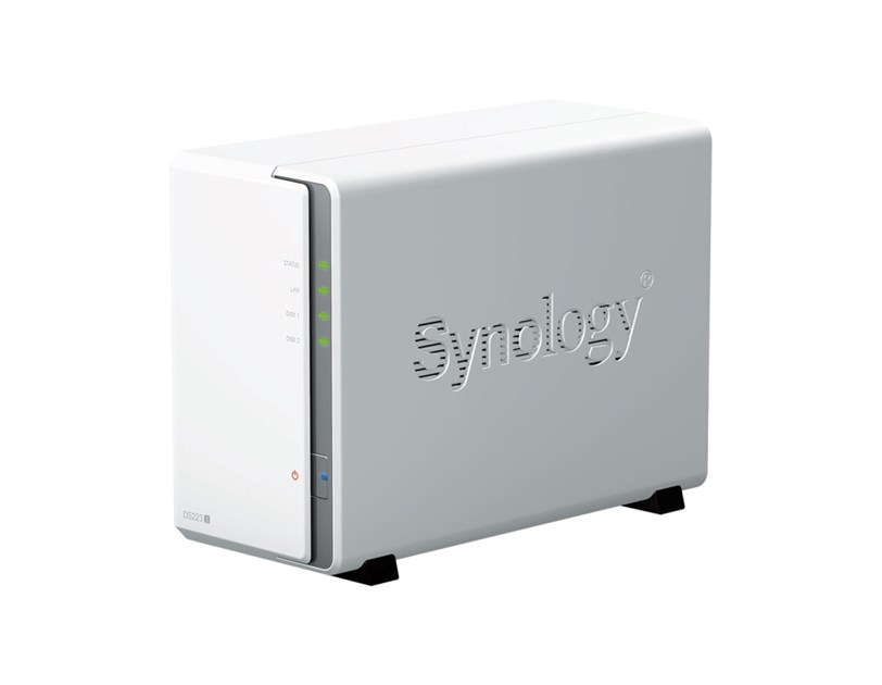 Synology DS223j DiskStation 2-bay NAS server, 2.5"/3.5" HDD/SSD podrška, 1GB DDR4, 1GbE×1, USB3.2 Gen1×2, Wake on LAN/WAN
