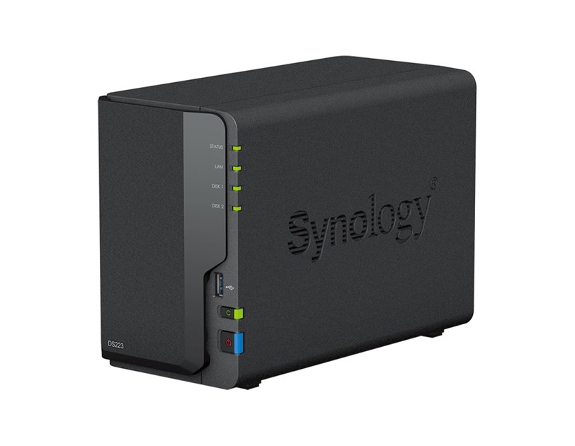 Synology DS223 DiskStation 2-bay NAS server, 2.5"/3.5" HDD/SSD podrška, Hot Swappable HDD, Wake on LAN/WAN, 2GB, 1×1GbE