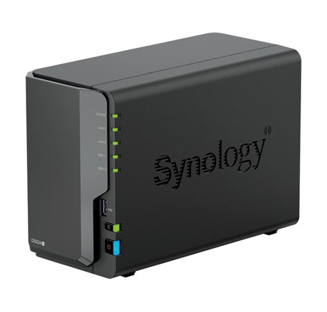 Synology DS224+ DiskStation 2-bay All-in-1 NAS server, 2.5"/3.5" HDD/SSD podrška, Hot Swappable HDD, Wake on LAN/WAN, 2GB, 2×1GbE