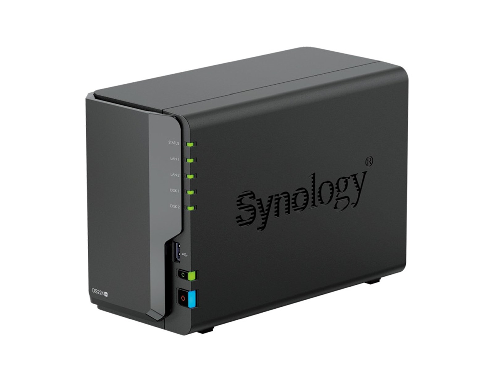 Synology DS224+ DiskStation 2-bay All-in-1 NAS server, 2.5"/3.5" HDD/SSD podrška, Hot Swappable HDD, Wake on LAN/WAN, 2GB, 2×1GbE