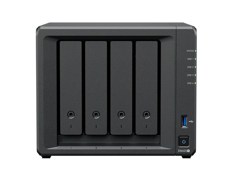 Synology DS423+ DiskStation 4-bay NAS server, 2.5"/3.5" HDD/SSD podrška, Hot Swappable HDD, Wake on LAN/WAN, 2GB, 2×G-LAN, 2×USB3.2 Gen 1