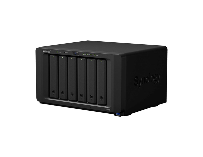 Synology DS1621+ DiskStation 6-bay All-in-1 NAS server, 2.5"/3.5" HDD/SSD/M.2 podrška, Wake on LAN/WAN, 4×G-LAN