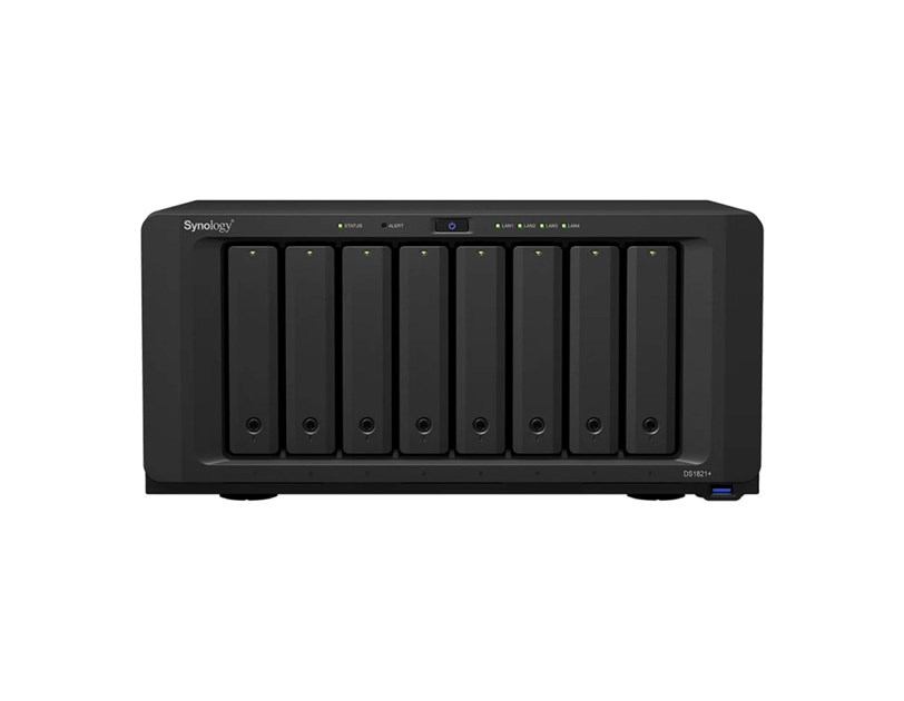 Synology DS1821+ DiskStation 8-bay All-in-1 NAS server, 2.5"/3.5" HDD/SSD/M.2 podrška, Hot Swappable HDD, Wake on LAN/WAN, 4×G-LAN, USB3.0/eSATA