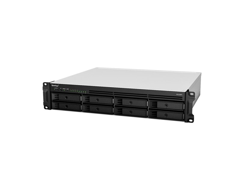 Synology RS1221RP+ RackStation 8-bay NAS server, 4GB DDR4, Hot-Swap 2.5"/3.5" HDD, 4xG-LAN, USB3.2 Gen1×2, eSATA×1, Redundant Power Supply