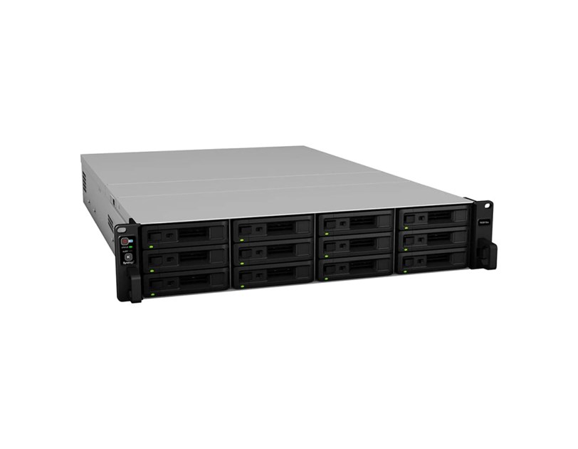 Synology RS3618xs RackStation 12-bay NAS server, Intel Xeon D-1521 2.4GHz, 8GB DDR4 ECC, Hot-Swap HDD, 4×G-LAN, Link Aggregation, Wake on LAN/WAN