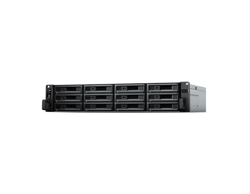Synology RS3621RPxs RackStation 12-bay NAS server, Intel Xeon D-1531, 8GB DDR4 ECC, Hot-Swap HDD, 4×G-LAN, Wake on LAN/WAN, Redundant Power Supply