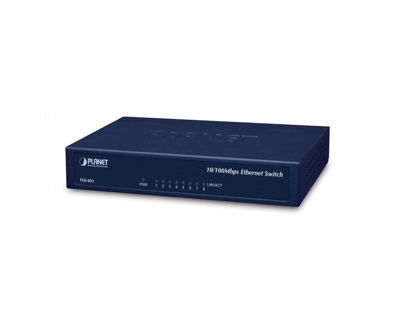 PLANET preklopnik (Switch) 8-port 10/100Mbps (Metal)