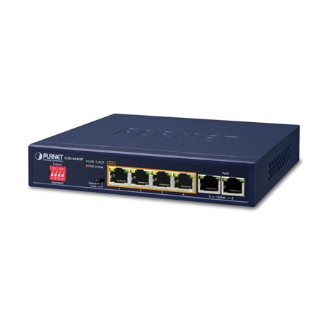 PLANET Gigabit preklopnik (Switch) 4-port 10/100/1000Mbps 802.3at High Power PoE (55W) + 2-Port 10/100/1000T