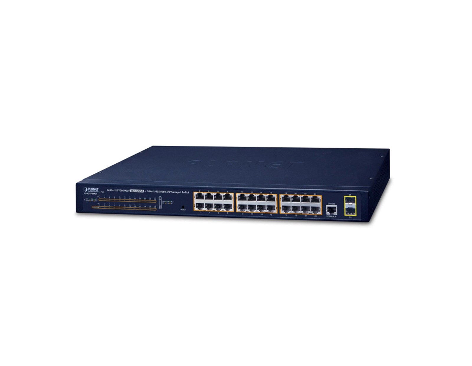 PLANET Gigabit preklopnik (Switch) 24-port IPv4 upravljiv 802.3at PoE + 2-port 100/1000X SFP (300W)
