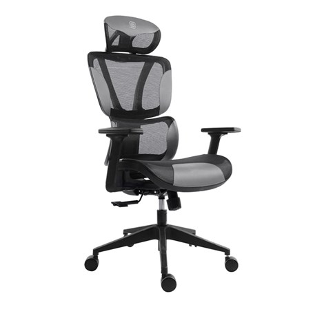 Bit Force ROYAL LM-2D uredska stolica, PU koža, 2D naslon za ruke, nosivost 140kg, crno/siva