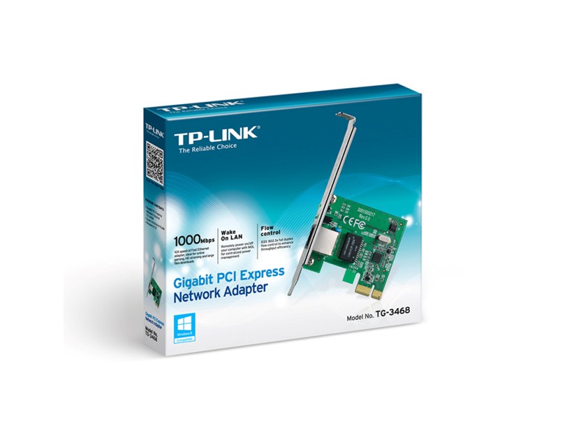 TP-Link Gigabit PCIe mrežna kartica 32-bit, 10/100/1000Mbps Auto-Negotiation RJ45 port, Auto MDI/MDIX