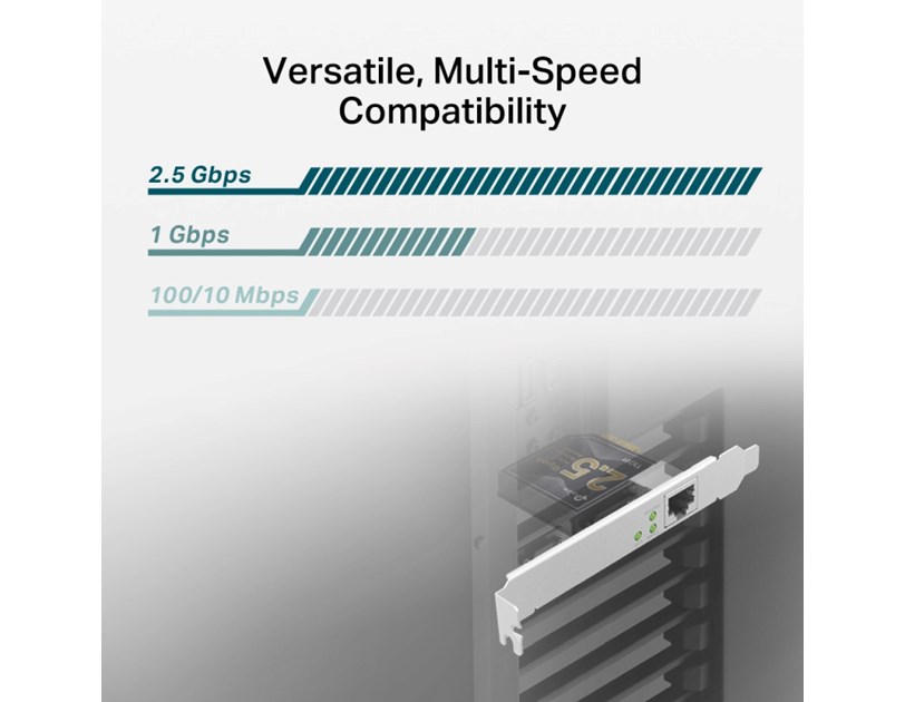 TP-Link TX201 Gigabit PCIe Mrežna kartica, 2.5 Gbps, 1xRJ45 port, PCI Express 2.1 x1