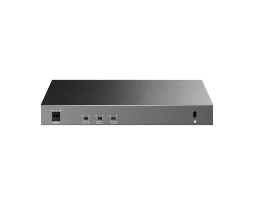 TP-Link 9-port LS1210GP desktop preklopnik, 61W PoE, 9×10/100/1000 Mbps RJ45 ports (1-8 port PoE+) 1× Gigabit SFP Port, do 250m PoE prijenos, Plug&play, metalno kućište