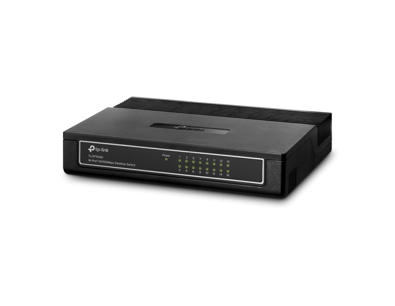 TP-Link 16-port Desktop preklopnik (Switch), 16×10/100M RJ45 ports, plastično kućište