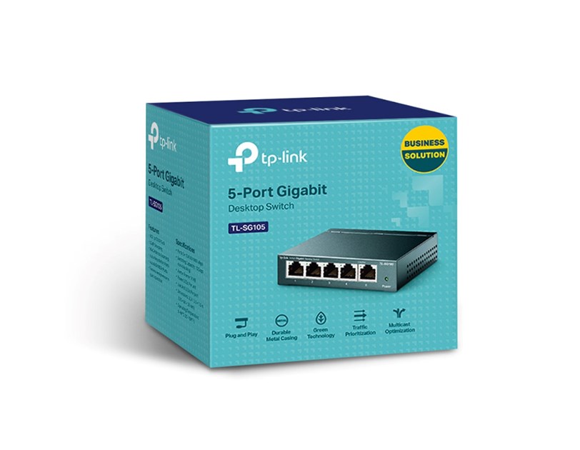 TP-Link 5-port Gigabit Desktop preklopnik (Switch), 5×10/100/1000M RJ45 ports, metalno kućište