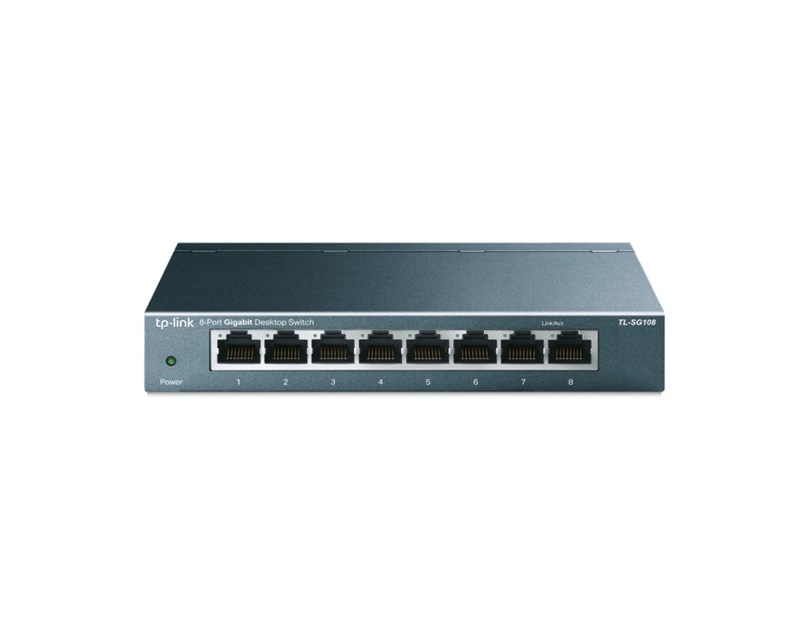 TP-Link 8-port Gigabit Desktop preklopnik (Switch), 8×10/100/1000M RJ45 ports, metalno kućište