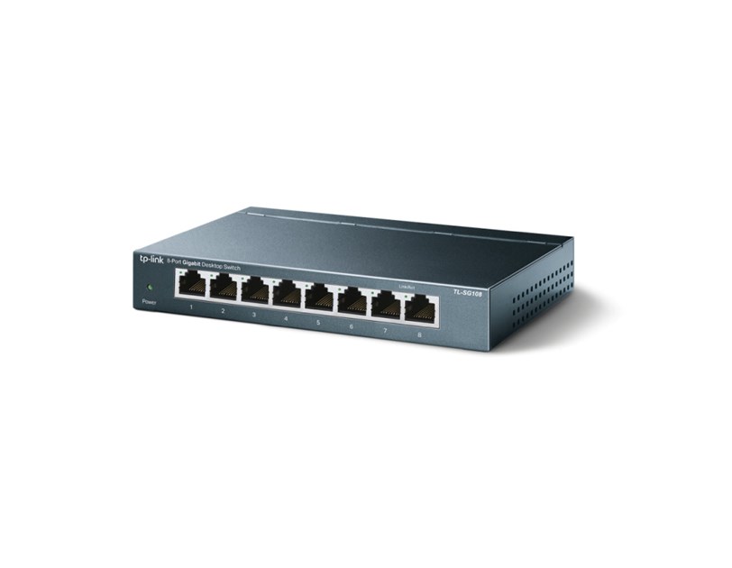 TP-Link 8-port Gigabit Desktop preklopnik (Switch), 8×10/100/1000M RJ45 ports, metalno kućište