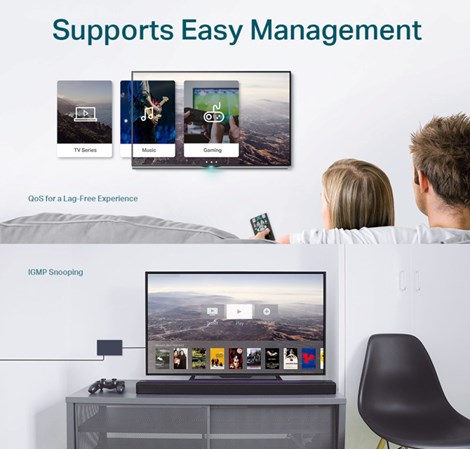 TP-Link 8-port Gigabit Easy Smart preklopnik (Switch), 8×10/100/1000M RJ45 ports, metalno kućište