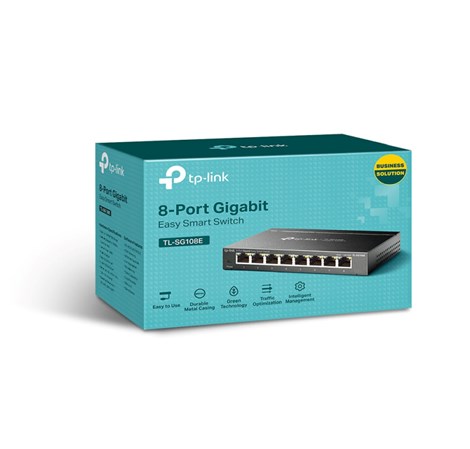 TP-Link 8-port Gigabit Easy Smart preklopnik (Switch), 8×10/100/1000M RJ45 ports, metalno kućište