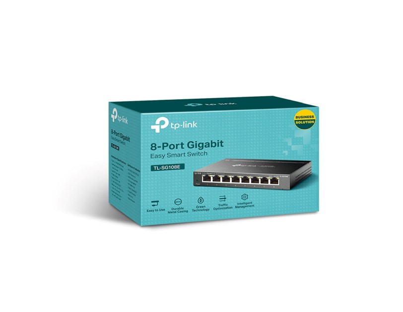 TP-Link 8-port Gigabit Easy Smart preklopnik (Switch), 8×10/100/1000M RJ45 ports, metalno kućište